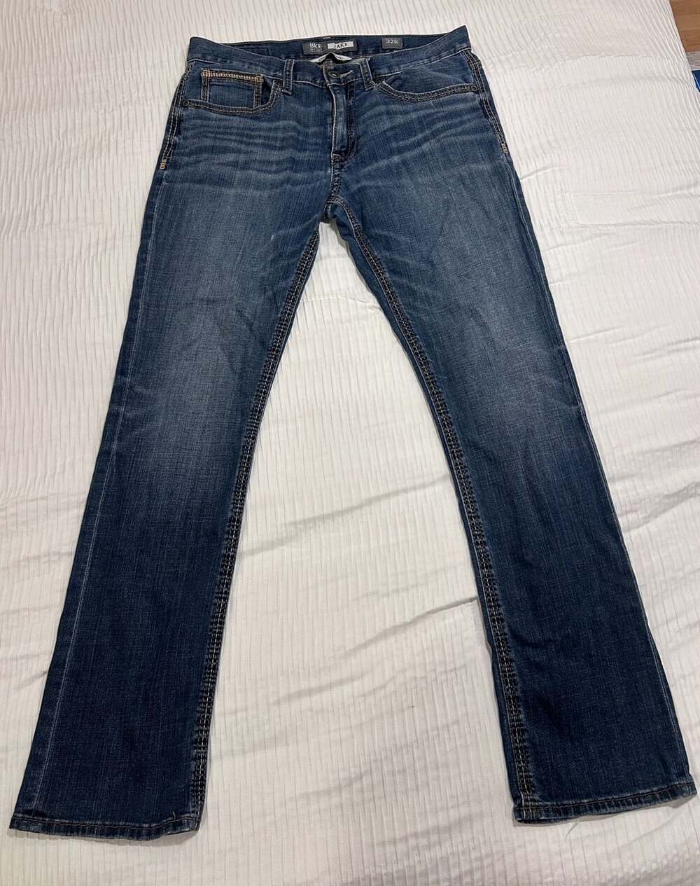 BKE Jake Straight Leg Jeans Size 32R Blue Denim